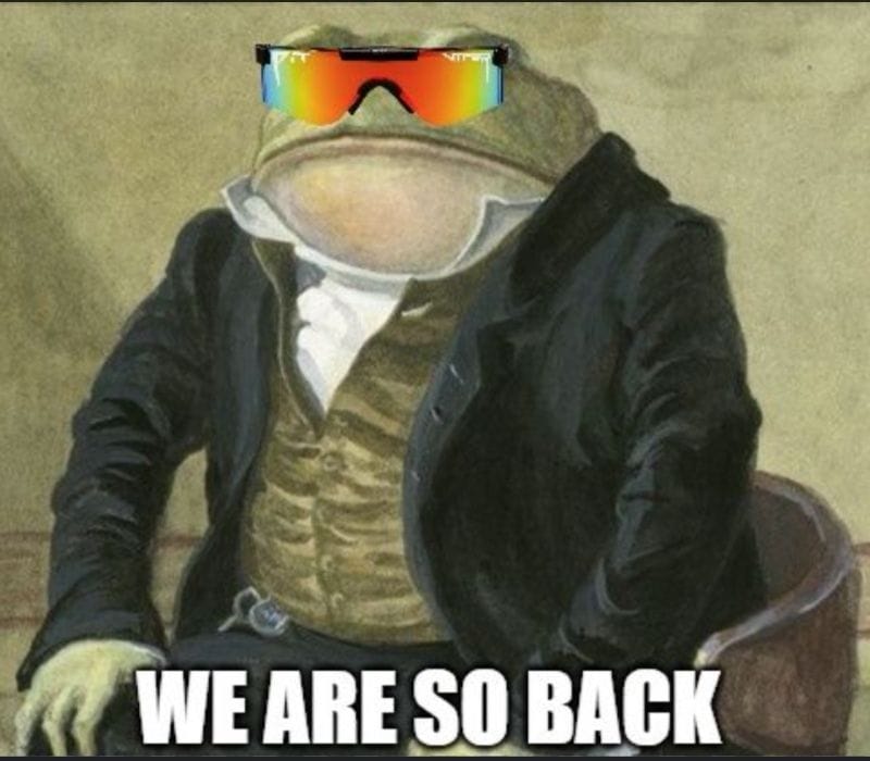 We are so BACK